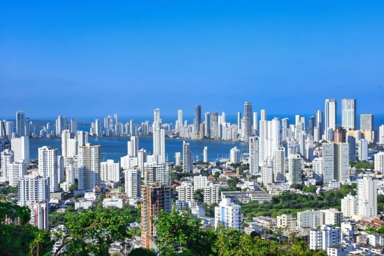 a view of a city and a body of water